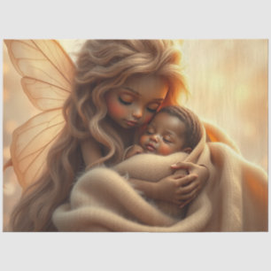 Mooie Fairy en Baby Fantasy Art Tissue Papier