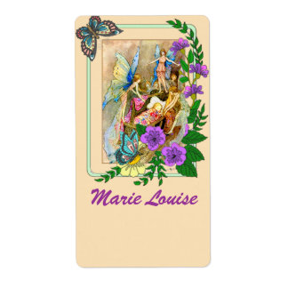 Mooie Fairy Motief Naamplaten / Boekplaten Etiket