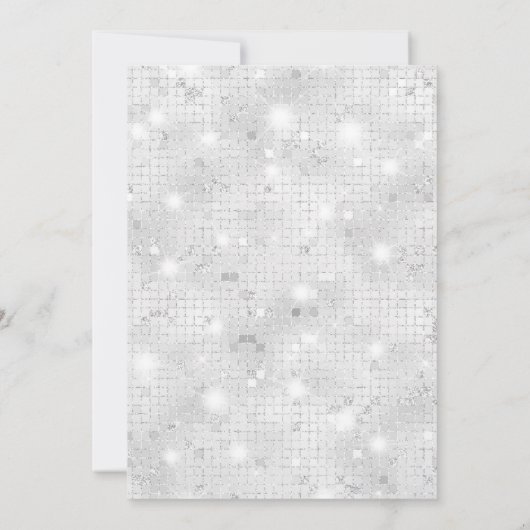 Mooie Fairy Silver White Glitter kerstfeest Kaart (Achterkant)