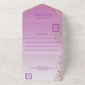 Mooie Falling Roos Gold Glitter 60e Verjaardag All In One Uitnodiging (Buitenkant)
