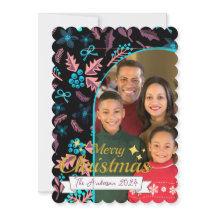 Mooie familiefoto Vrolijk kerstfeest