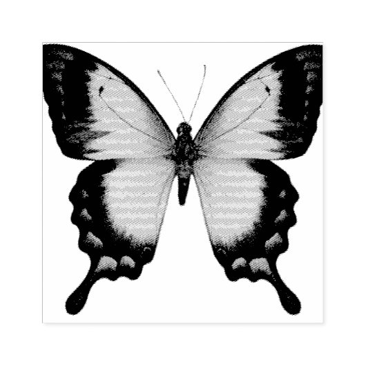 Mooie Fancy vlinder Rubberstempel (Afrduk)