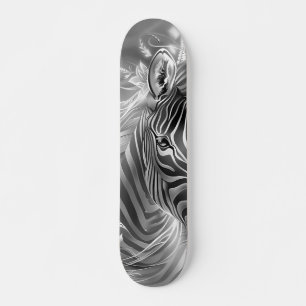 Mooie Fantasie Grijs Schaal Zebra Skateboard