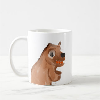 Mooie Fantasievolle Bruine Beer Waterverf Koffiemo Koffiemok
