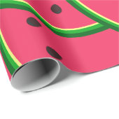 Mooie Fantasievolle Watermeloen Schijfjes Patroon Cadeaupapier (Rol Hoek)