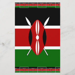 Mooie Fantastische Feminine Kenia Kenyan Flags Briefpapier