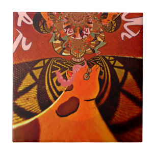 Mooie, fantastische Giraffe houdt van safari's Tegeltje