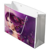mooie Fantastische vrouwenfee Large Cadeautasje (Voorkant Gekanteld)