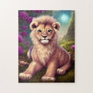 Mooie Fantasy Cute Kawaii Lion Cub Legpuzzel