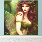 Mooie Fantasy Fairy Princess Canvas Afdruk (Insitu (Houten vloer))