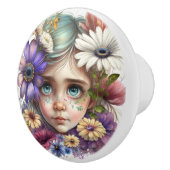 Mooie Fantasy Flower Fairies Series Keramische Knop (Rechts)