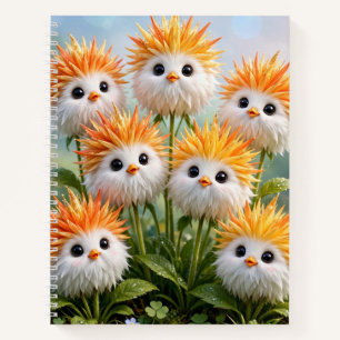 Mooie Fantasy Kuiken Bloemen Tuin Spiraal Notebook Notitieboek