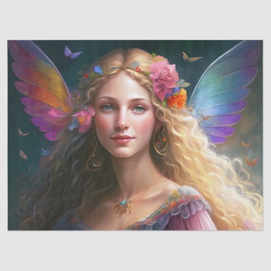 Mooie Fantasy Rainbow Fairy-ontkoppeling Tissuepapier (Voorkant)