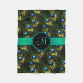 Mooie Fantasy Sparkly Peacock Feather, dames Fleece Deken (Voorkant)