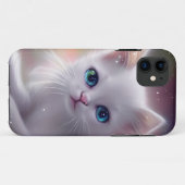 Mooie Fantasy Witte pluizige kat Case-Mate iPhone Case (Achterkant (horizontaal))