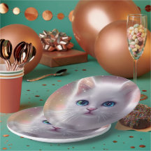 Mooie Fantasy Witte pluizige kat