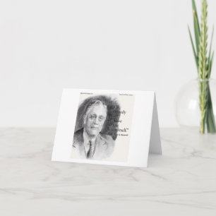 Mooie FDR-portret en 'Fear Itself'-citaat Kaart