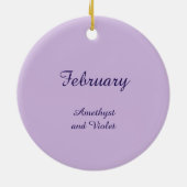 Mooie februari Fairy in Violets Keramisch Ornament (Achterkant)