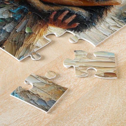 Mooie fee en Duitse herder puppy Legpuzzel (Zijkant)