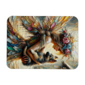 Mooie fee en Duitse herder puppy Magneet (Horizontaal)