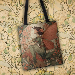 Mooie fee in art-nouveau-stijl draagtas