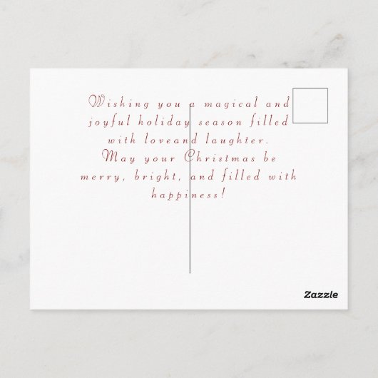 Mooie fee in het bos Vrolijk kerstfeest Briefkaart (Achterkant)