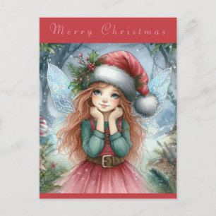 Mooie Fee Vrolijk Kerstfeest Briefkaart
