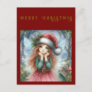 Mooie Fee Vrolijk Kerstmis Briefkaart