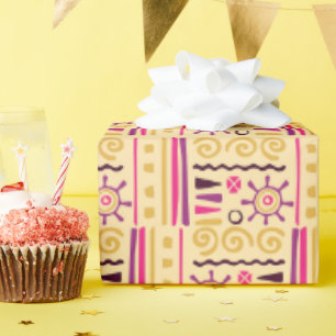 Mooie feestelijke Chic Monogram Verjaardag Cadeaupapier