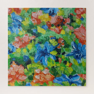 Mooie fijne kunstbloemen legpuzzel
