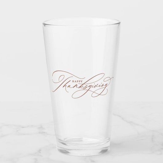Mooie fijne Thanksgiving script Glas (Voorkant)