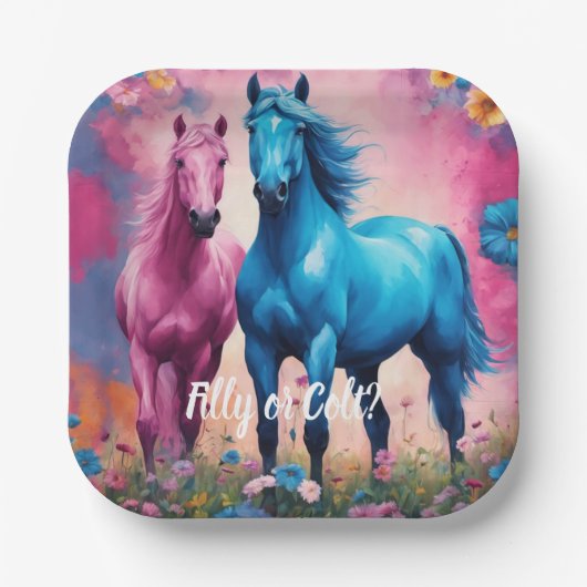Mooie Filly of Colt Geslacht onthullen Papieren Bordje (Voorkant)