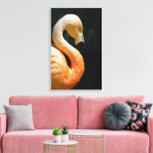 Mooie Flamingo gewikkeld canvas! Canvas Afdruk (Insitu (Woonkamer))