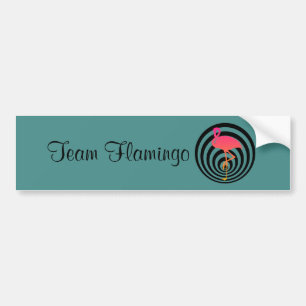 Mooie flamingo in cirkels bumpersticker