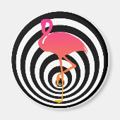 Mooie flamingo in cirkels magneet (Voorkant)