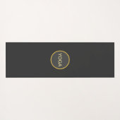 Mooie flamingo op zwart gepersonaliseerd yogamat (Achterkant (horizontaal))