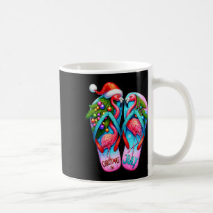 Mooie Flamingo Slippers Tropische Zomer Kerstmis Koffiemok