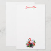 Mooie Flamingo Stationery Briefpapier (Voorkant / Achterkant)