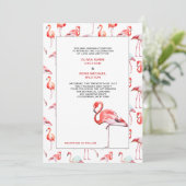 Mooie Flamingo's bruiloft uitnodiging (Staand voorkant)