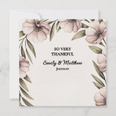 Mooie Floral bedankt voor je kaart (Voorkant)