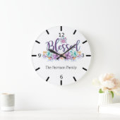 Mooie Floral Blessed Grote Klok (Huis)