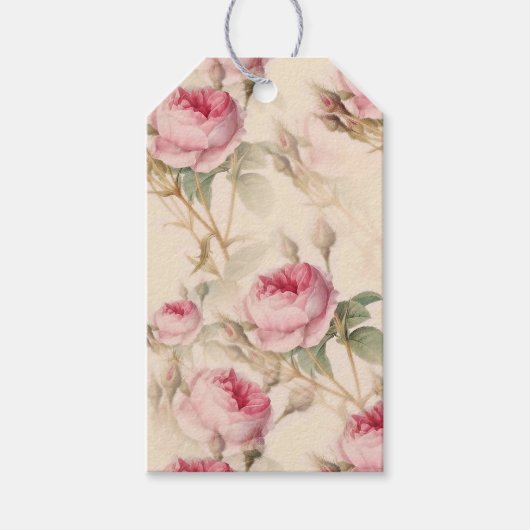 Mooie  Floral Cadeaulabel (Voorkant)