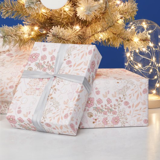 Mooie Floral Cadeaupapier (Feestdagen)