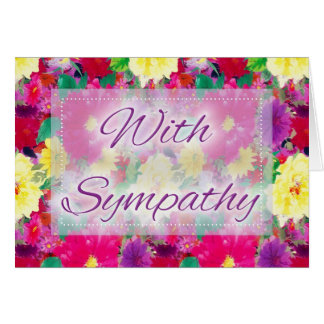 Mooie Floral D2 met sympathie Wenskaart