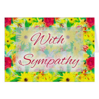 Mooie Floral D4 met sympathie Wenskaart
