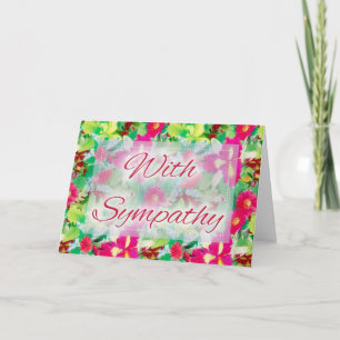 Mooie Floral D6 met sympathie Wenskaart Kaart