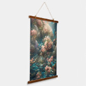 Mooie Floral Dream Fantasy Artwork Hangend Wandkleed (Gebogen)