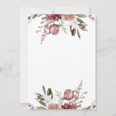 Mooie Floral en Cross First Heilige Communie Aankondiging (Achterkant)