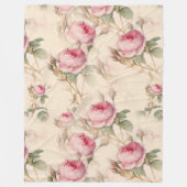 Mooie  Floral Fleece Deken (Voorkant)