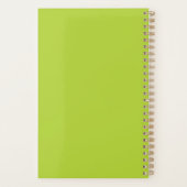 Mooie Floral Green Cactus Planner (Achterkant)